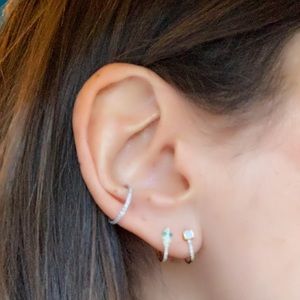 - 14k diamond gold ear cuff